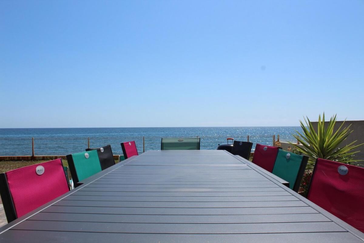 Villa Bord de mer, pieds dans l'eau, vue panoramique San-Nicolao Exterior foto